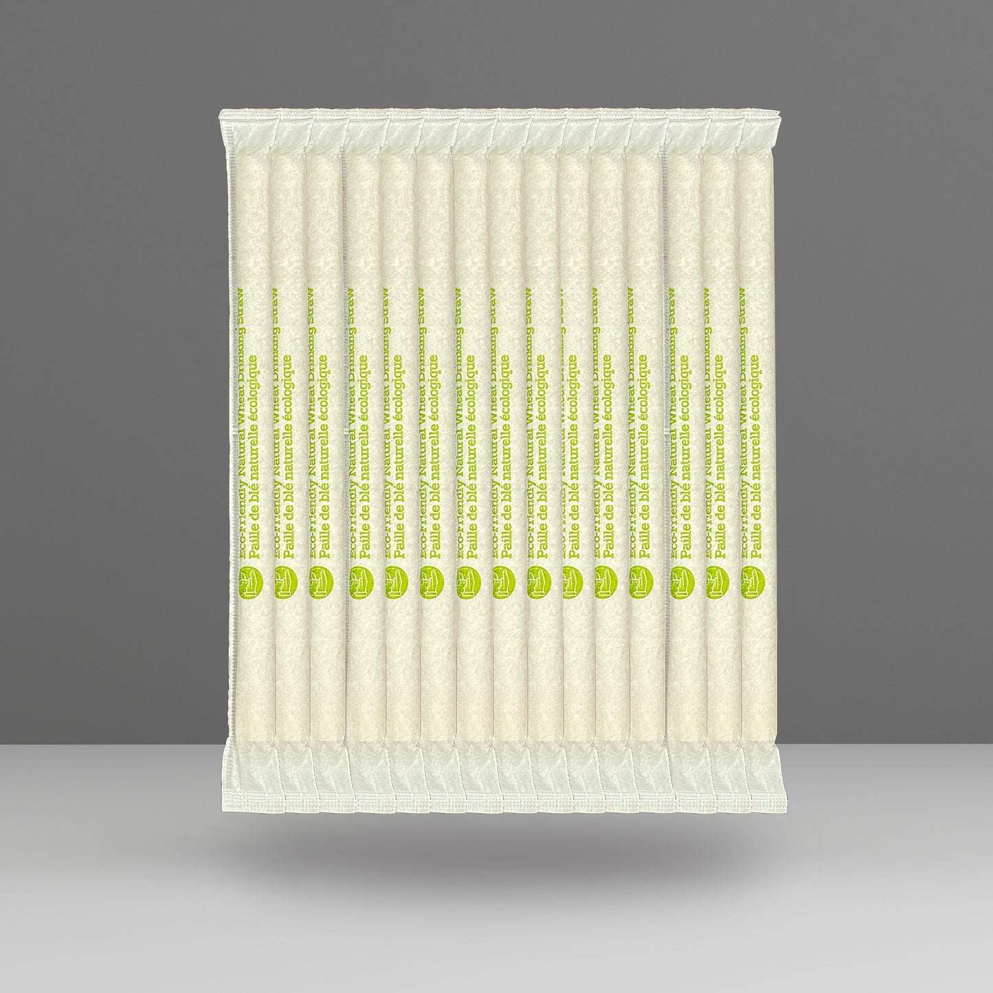 22cm Individually Wrapped Plant Fiber Straw- 12mm