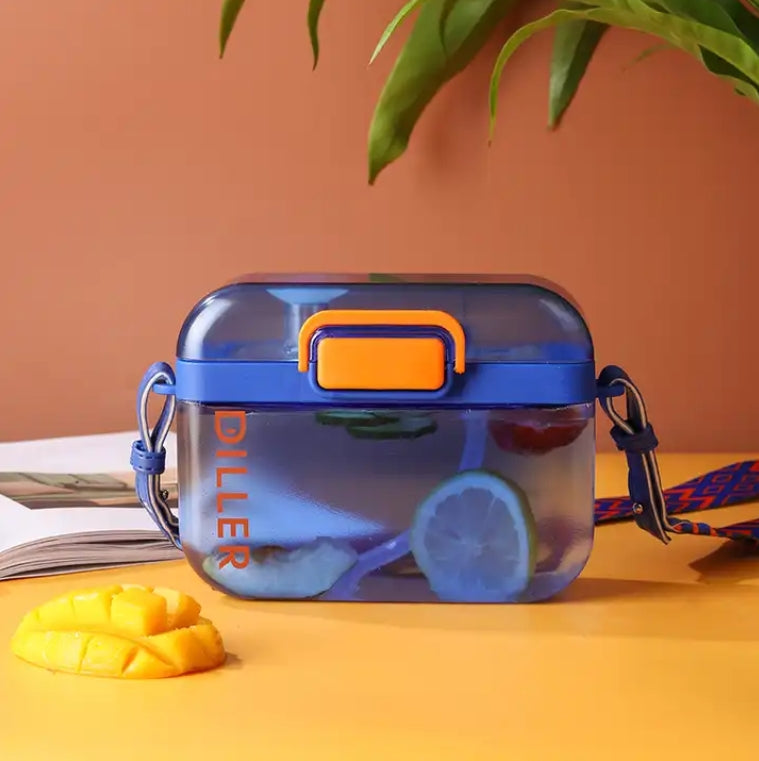 Square BPA-Free Water Bottle With Straw