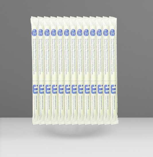 23cm Individually Wrapped Plant Fiber Straw- 12mm